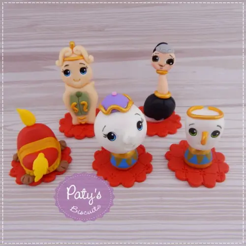 Miniaturas a Bela e a Fera 5cm (valor Unitário)