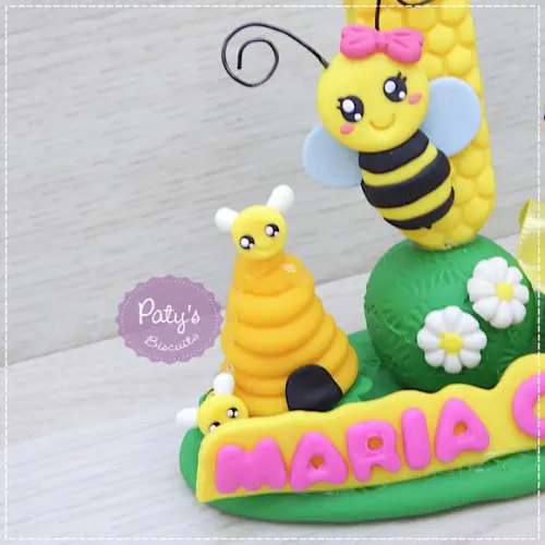 Topinho com Vela Personalizado Abelhinha