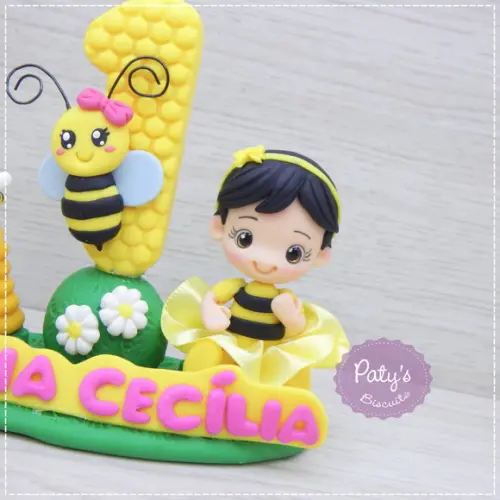 Topinho com Vela Personalizado Abelhinha