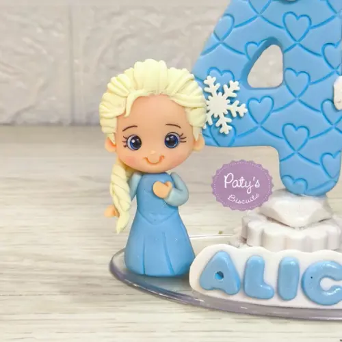 Topinho com Vela Anna, Elsa e Olaf - Frozen 1