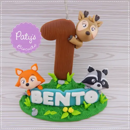 Topinho com Vela Bichinhos da Floresta / Woodland