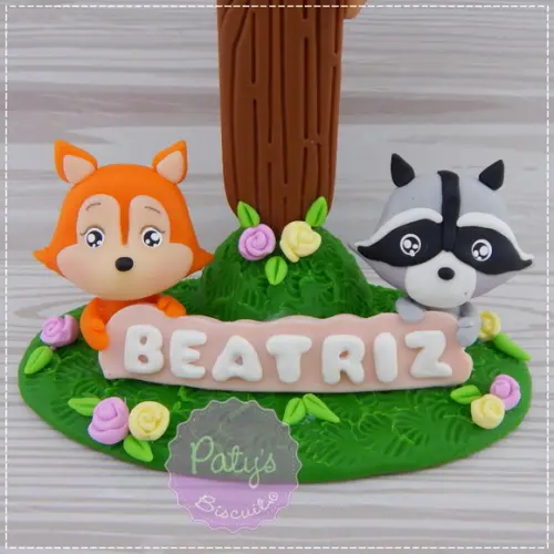 Topinho com Vela Bichinhos da Floresta / Woodland