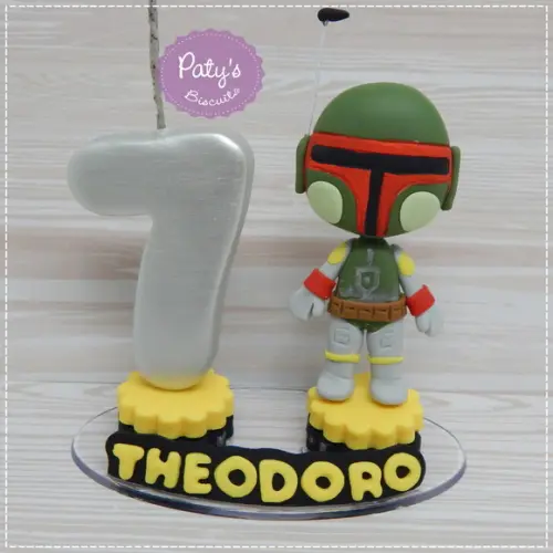 Topinho com Vela Boba Fett - Star Wars