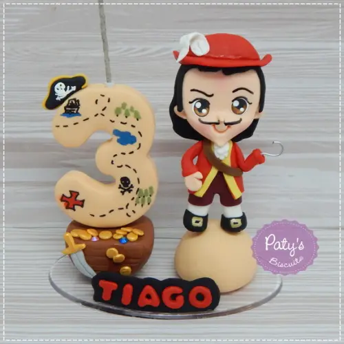 Topinho com Vela Capitão Gancho