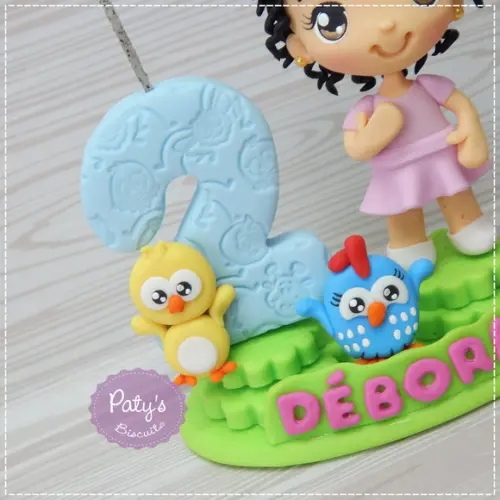 Topinho com Vela Galinha Pintadinha Mini