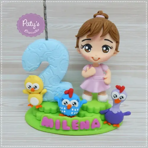 Topinho com Vela Galinha Pintadinha Mini