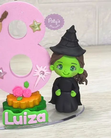 Topinho com Vela Glinda e Elphaba - Wicked