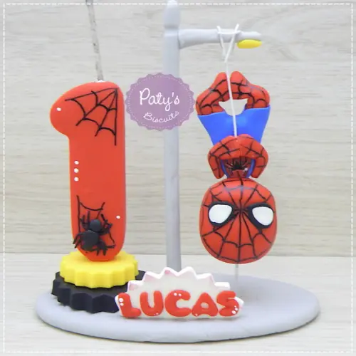Topinho com Vela Homem-aranha Pendurado