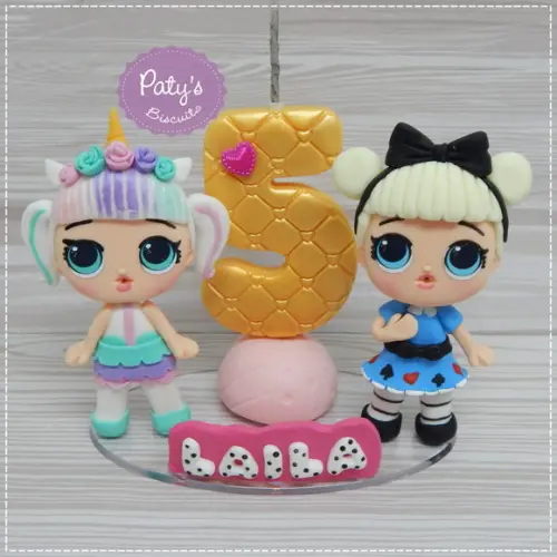 Topinho com Vela LOL Unicorn e Curious QT