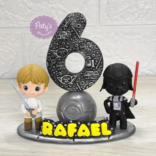 Topinho com Vela Luke e Darth Vader - Star Wars