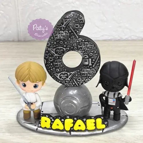 Topinho com Vela Luke e Darth Vader - Star Wars