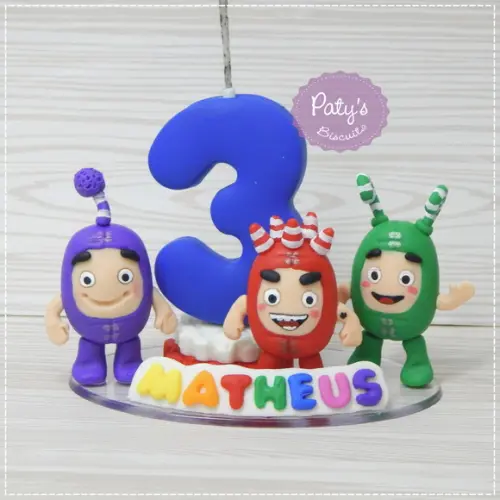 Topinho com Vela Oddbods (mod. 02)