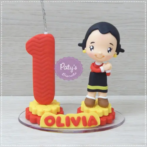 Topinho com Vela Olívia Palito - Popeye