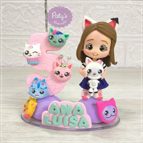 Topinho com Vela Personalizado a Casa Mágica da Gabby