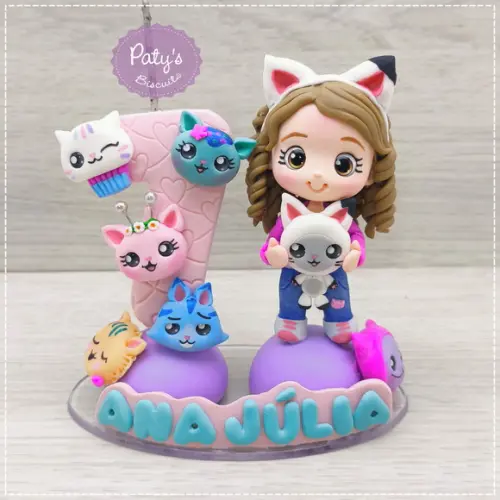 Topinho com Vela Personalizado a Casa Mágica da Gabby