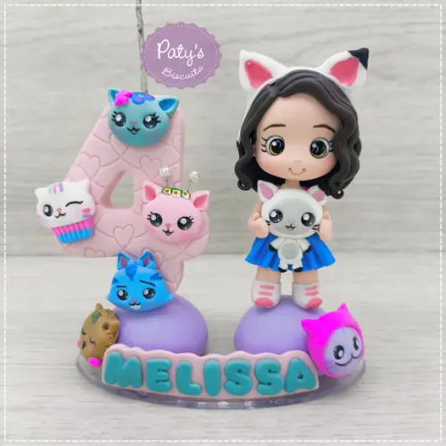 Topinho com Vela Personalizado a Casa Mágica da Gabby