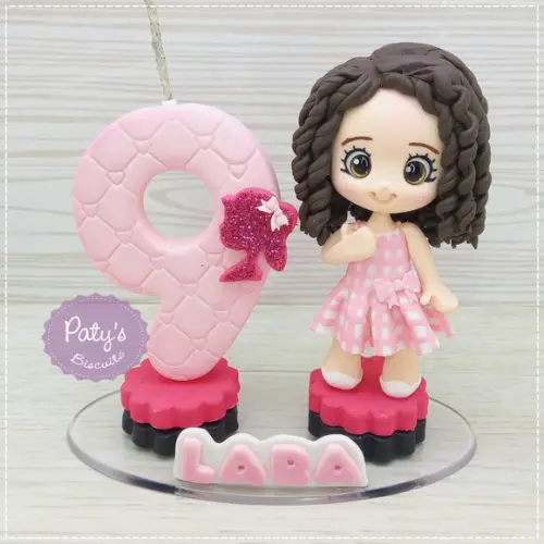 Topinho com Vela Personalizado Barbie