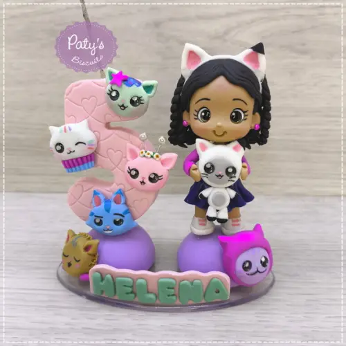 Topinho com Vela Personalizado a Casa Mágica da Gabby