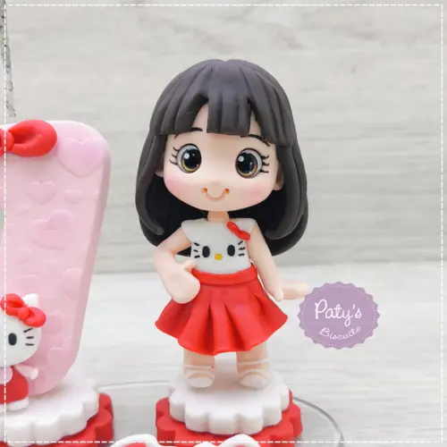 Topinho com Vela Personalizado Hello Kitty
