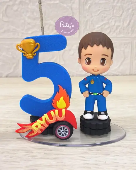 Topinho com Vela Personalizado Hot Wheels