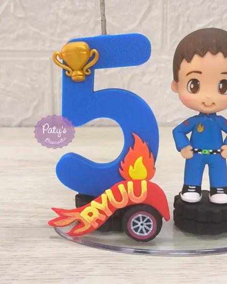 Topinho com Vela Personalizado Hot Wheels