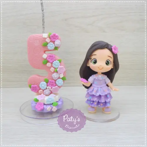 Topinho com Vela Personalizado Isabella Madrigal - Encanto