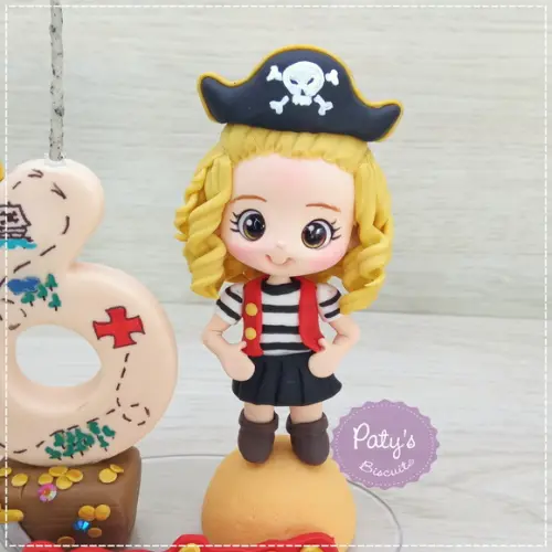 Topinho com Vela Personalizado Pirata