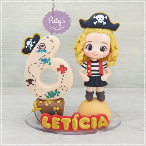 Topinho com Vela Personalizado Pirata