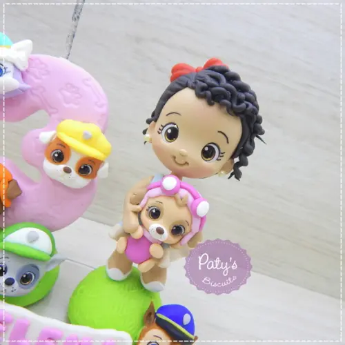 Topinho com Vela Personalizado Patrulha Canina