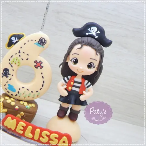 Topinho com Vela Personalizado Pirata