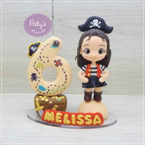 Topinho com Vela Personalizado Pirata