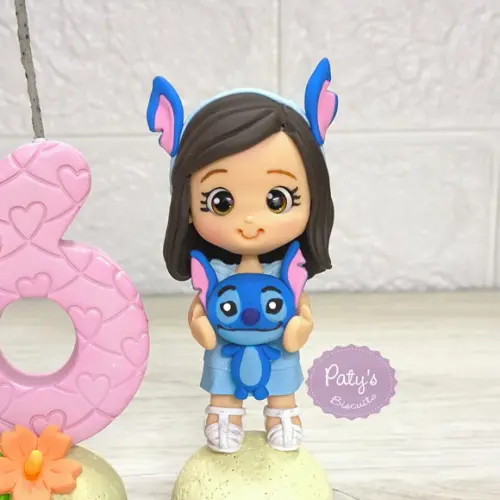 Topinho com Vela Personalizado Stitch (mod. 02)