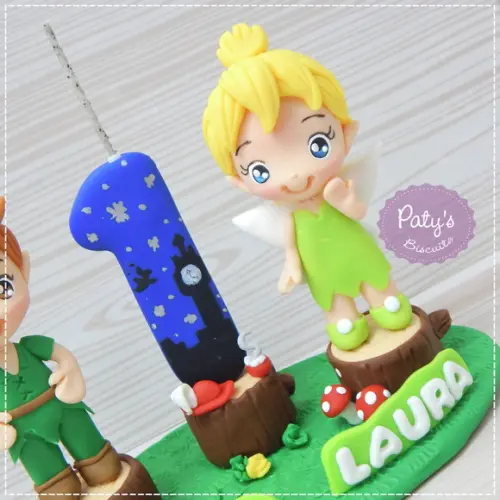 Topinho com Vela Peter Pan e Sininho