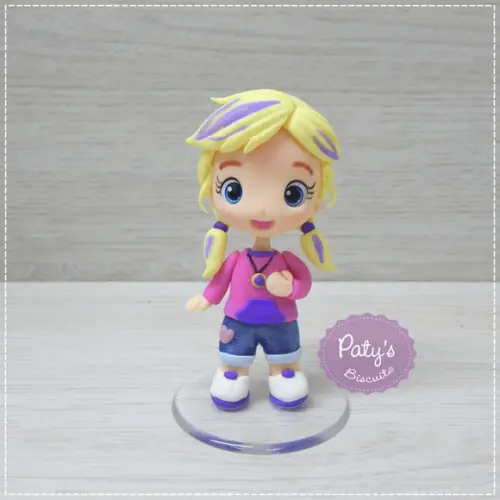 Topinho com Vela Polly Pocket (vela Lilás)