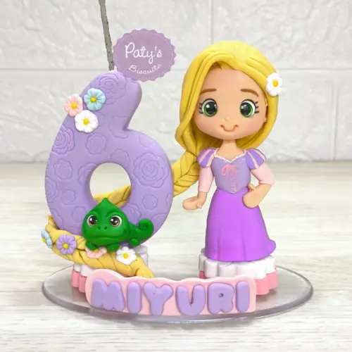 Topinho com Vela Rapunzel e Pascal - Enrolados