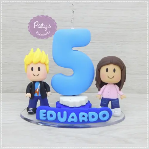 Topinho com Vela Roblox (azul)