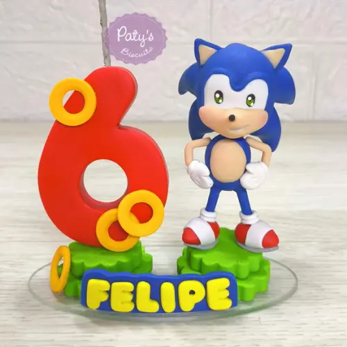 Topinho com Vela Sonic