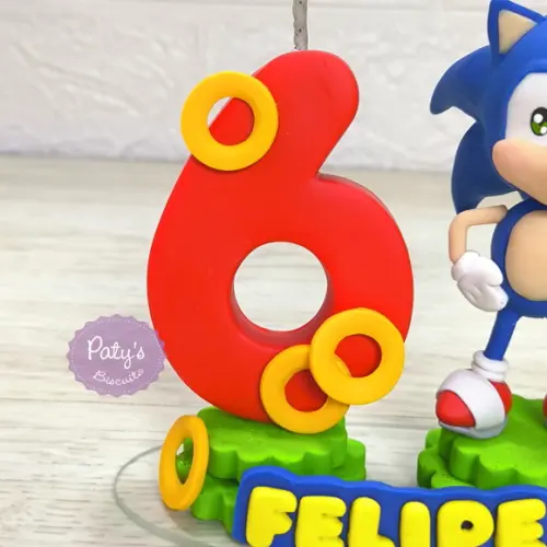 Topinho com Vela Sonic