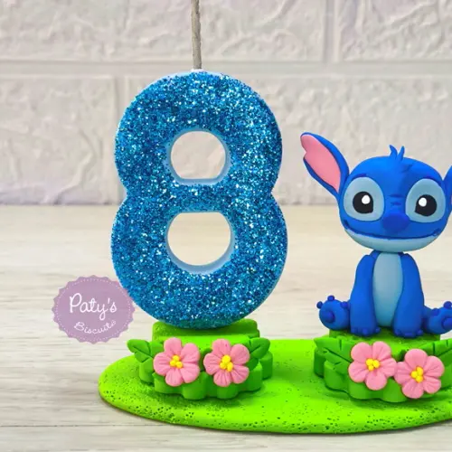 Topinho com Vela Stitch