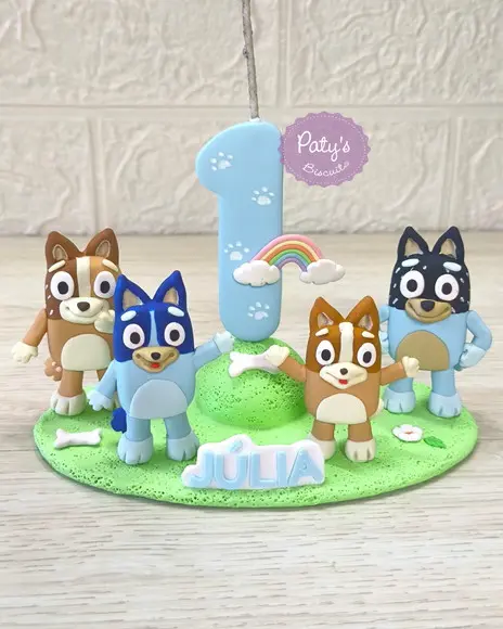 Topo Cenário Bluey, Bingo e Família