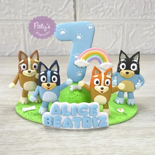 Topo Cenário Bluey, Bingo e Família
