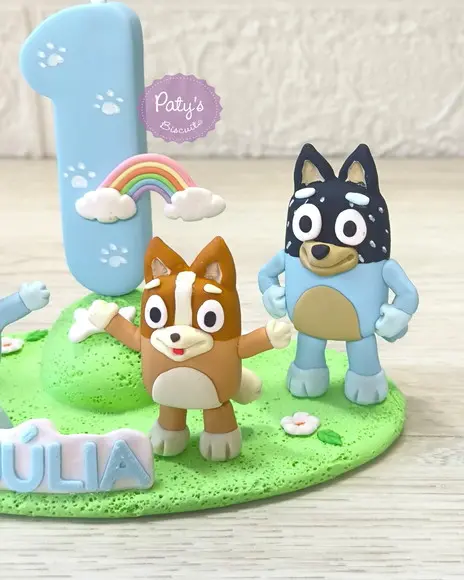 Topo Cenário Bluey, Bingo e Família