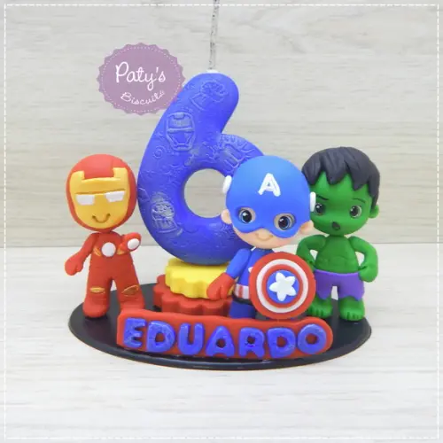 Topo Cenário Capitão América, Homem de Ferro e Hulk - Vingadores