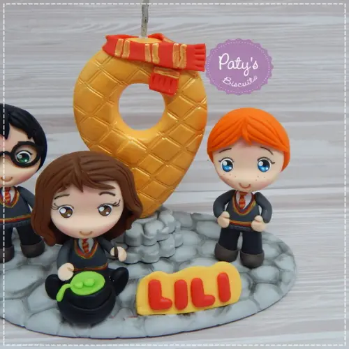 Topinho com vela Harry, Rony e Hermione - Harry Potter