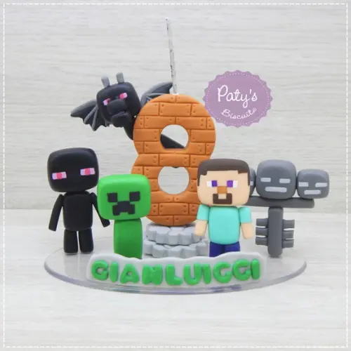 Topo Cenário Minecraft (5 personagens)