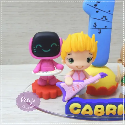 Topinho com Vela Mini Beat Power Rockers (4 personagens)
