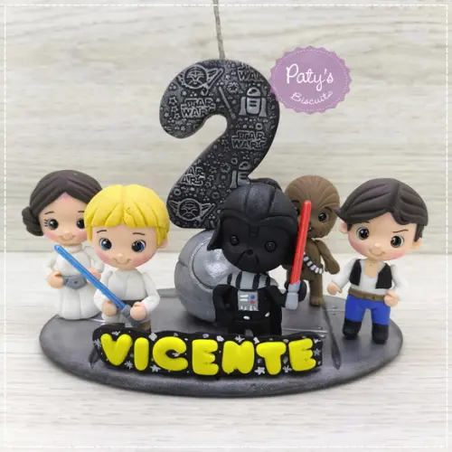 Topo Cenário Star Wars 5 Personagens (mod. 02)