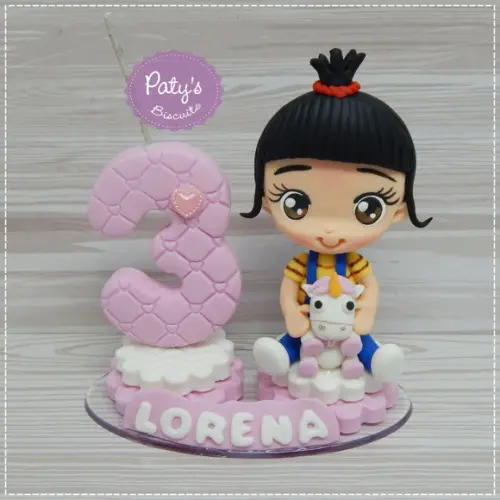 Topo com Vela Agnes - Meu Malvado Favorito