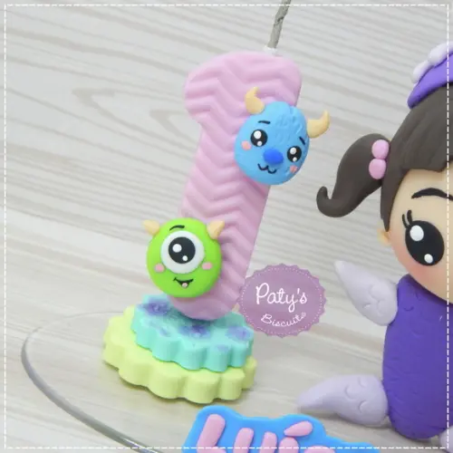 Topo com Vela Boo Kawaii - Monstros S.A.
