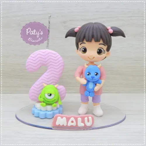 Topo com Vela Boo, Sully e Mike - Monstros S.A.